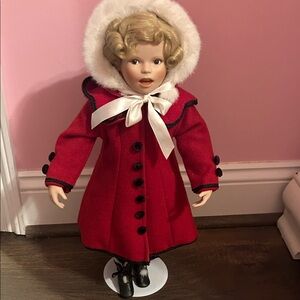 Classic Red Coat Doll with Blonde Hair